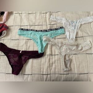 Size M VS & pink thongs